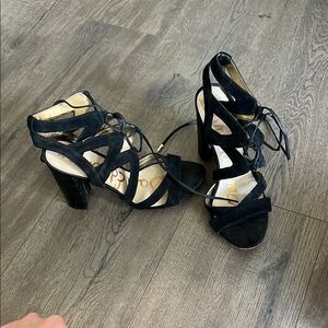 Elegant Black Strappy Heels